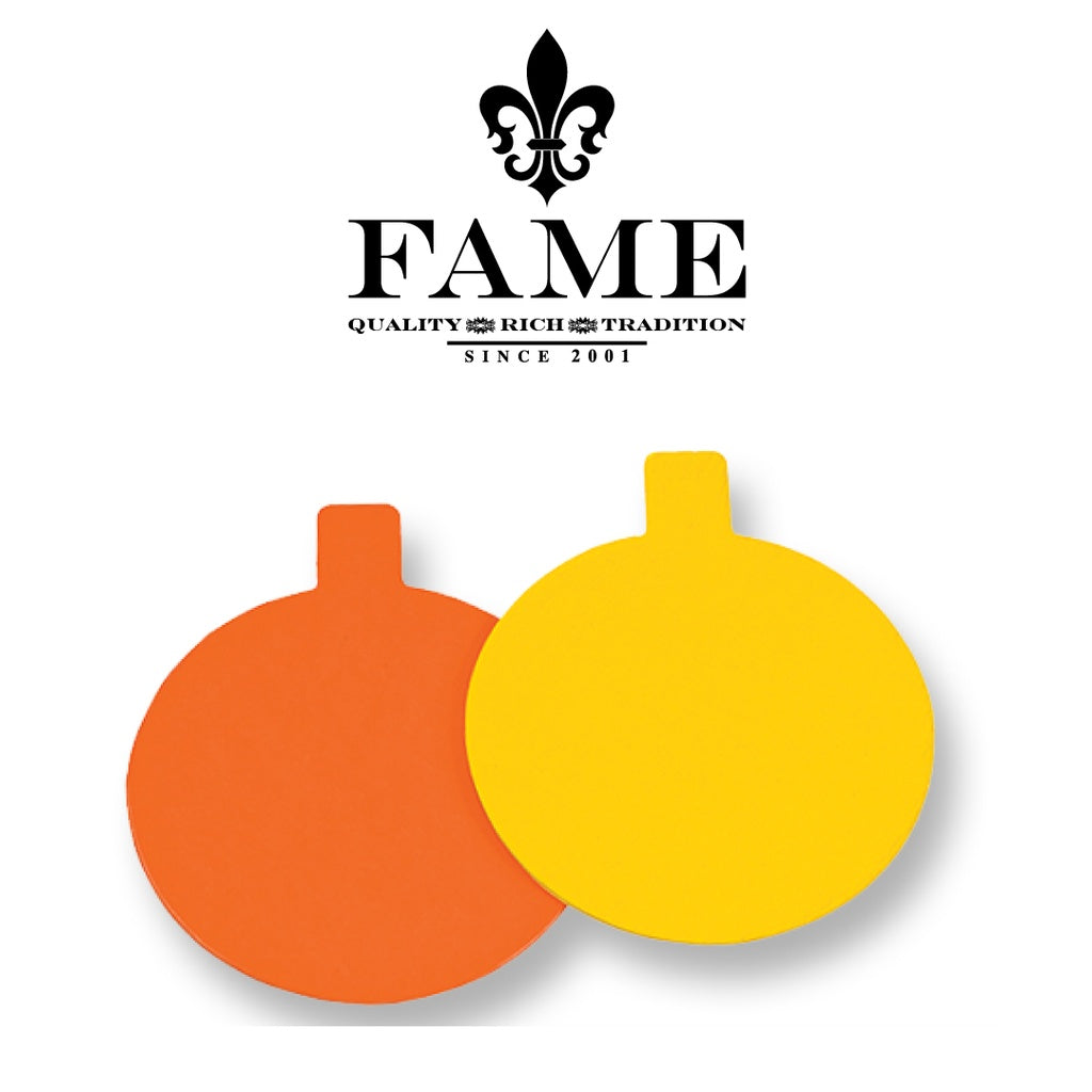 Colored Cardboard Tray Round Orange / Lemon D.8cm X 200