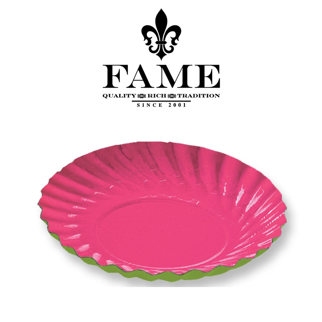 Colored Cardboard Round Fuchsia / Aniseed X 200 D.8cm