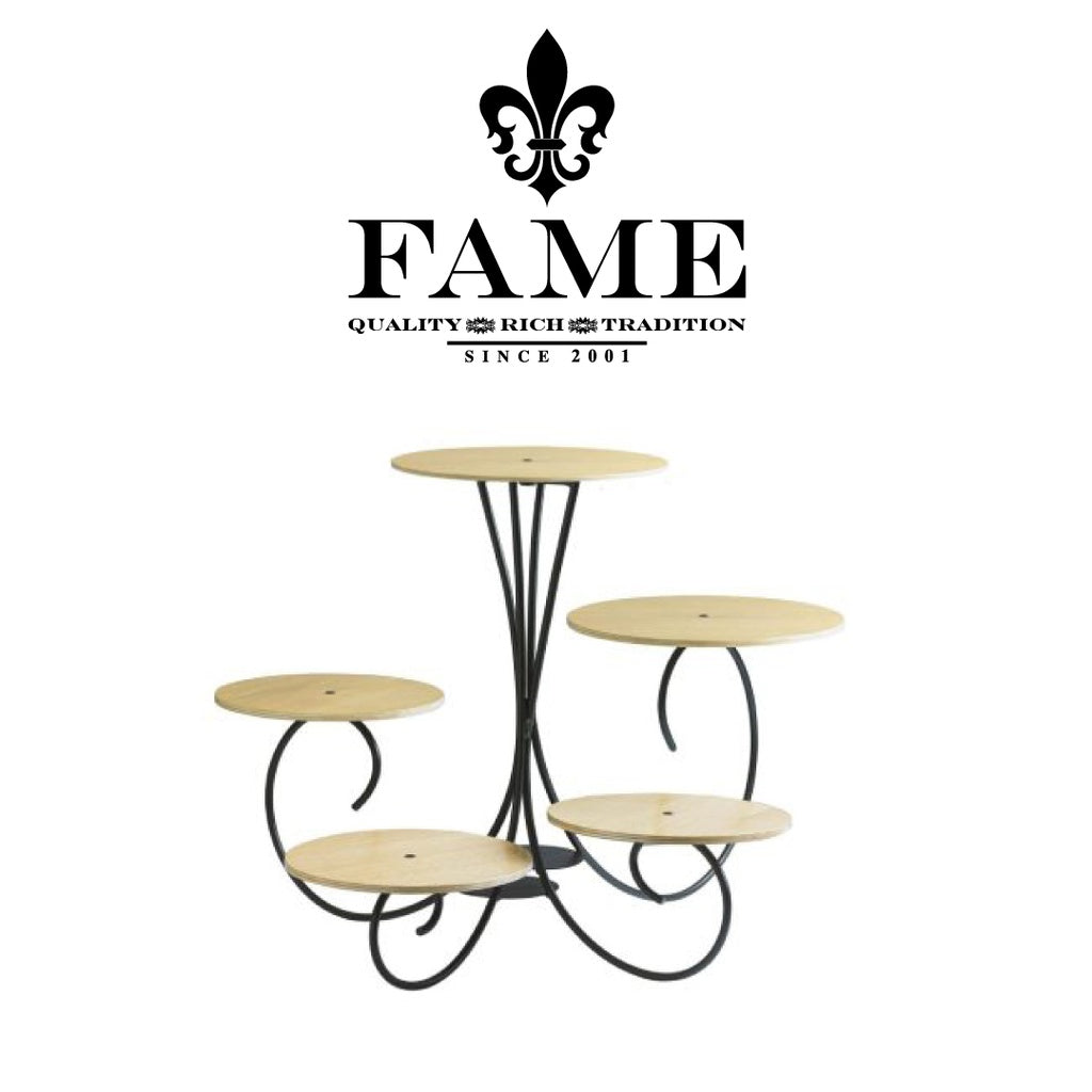Oak Wood Cake Display D.90 X 78 X H.56mm