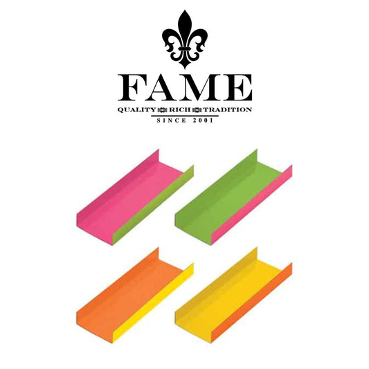 Colored Folded Cardboard Tray Rectangular Fuchsia/Aniseed D.13X4.5cm X 200