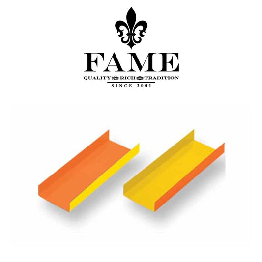 Colored Folded Cardboard Tray Rectangular Orange/Lemon D.13X4.5cm X 200