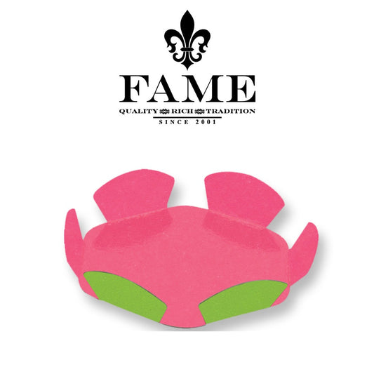 Colored Folded Cardboard Tray Round Fuchsia / Aniseed X 200 D.8cm