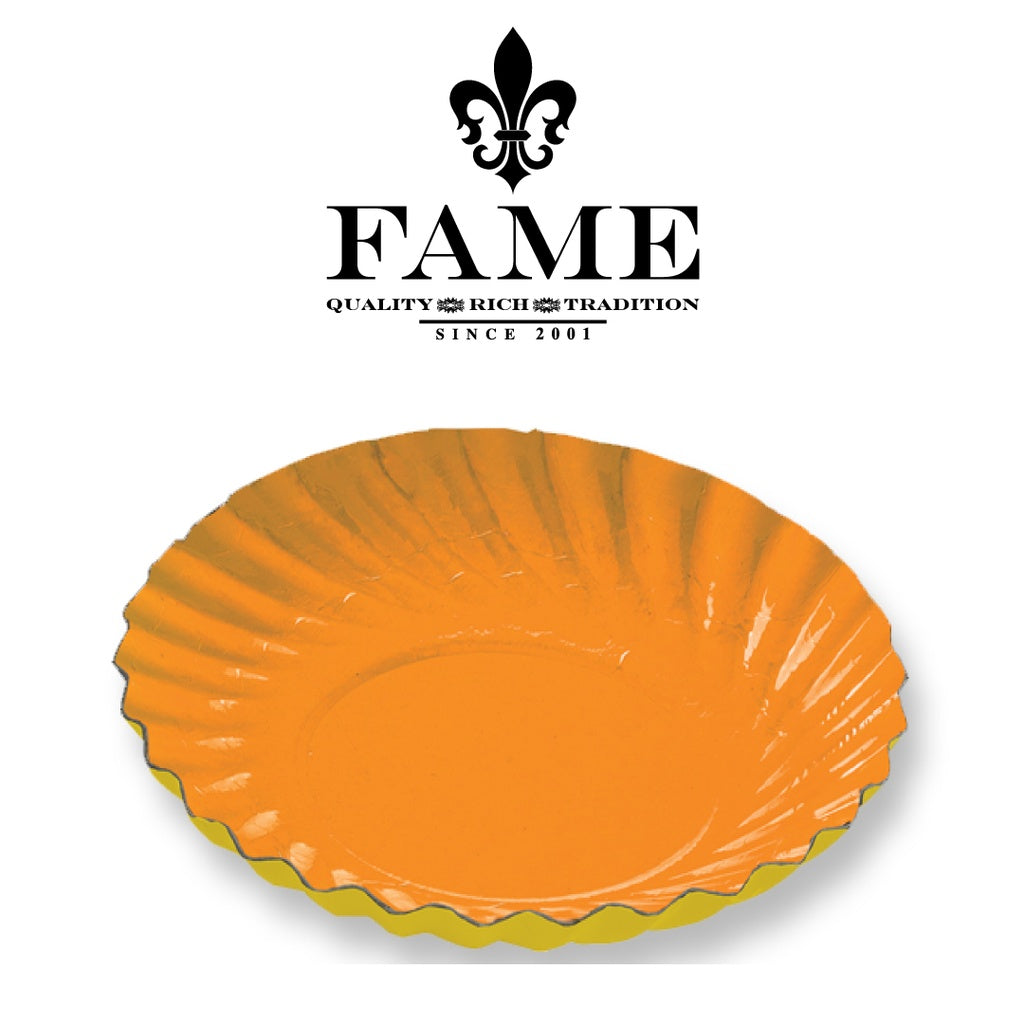 Colored Cardboard Round Orange / Lemon ? X 200 D.8cm