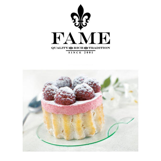 Plastic Dessert Mini Round Fuchsia Tray D.8cm X100