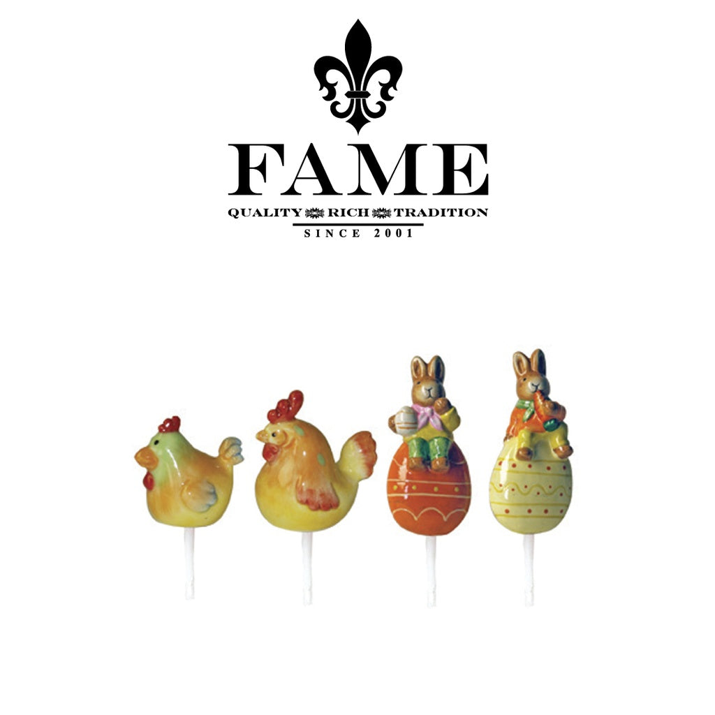 Assorted Easter Plastic Decor H.4cm x 48pcs