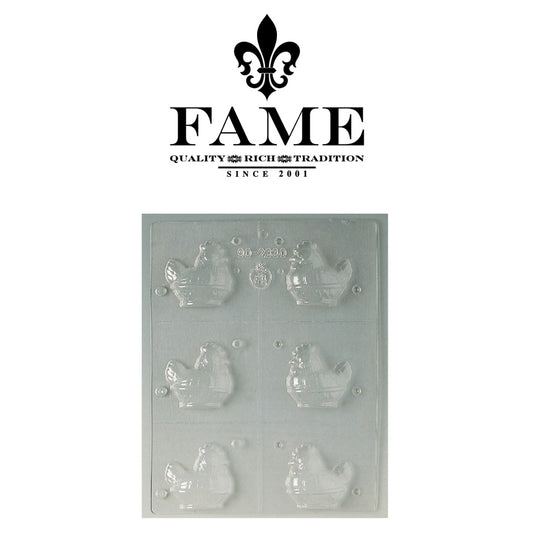 Polycarbonate Tray 6 Chickens 54x54x16mm