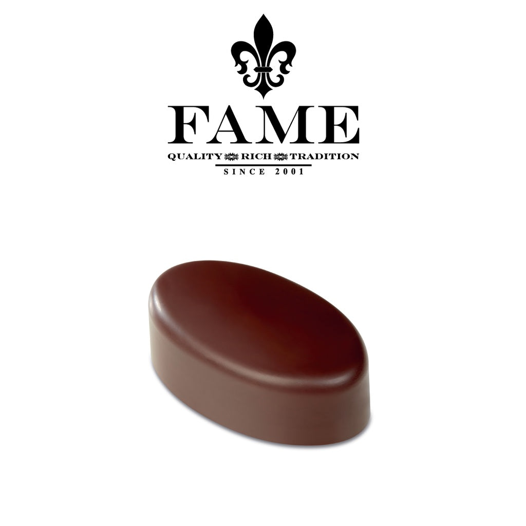 Polycarbonate Choc. Sweet Mould Oval D.37x21xH.14mm