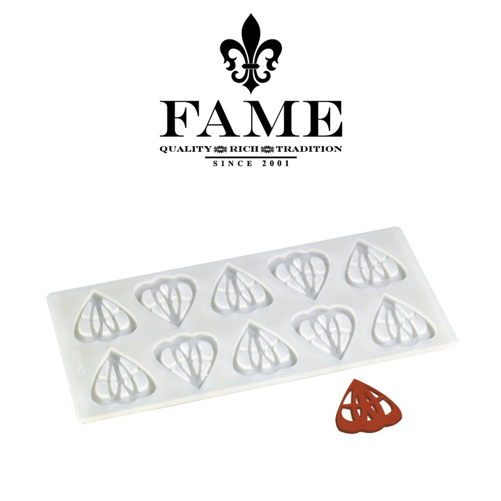 Silicone Print Heart and Strills D.225X115XH.3.5mm