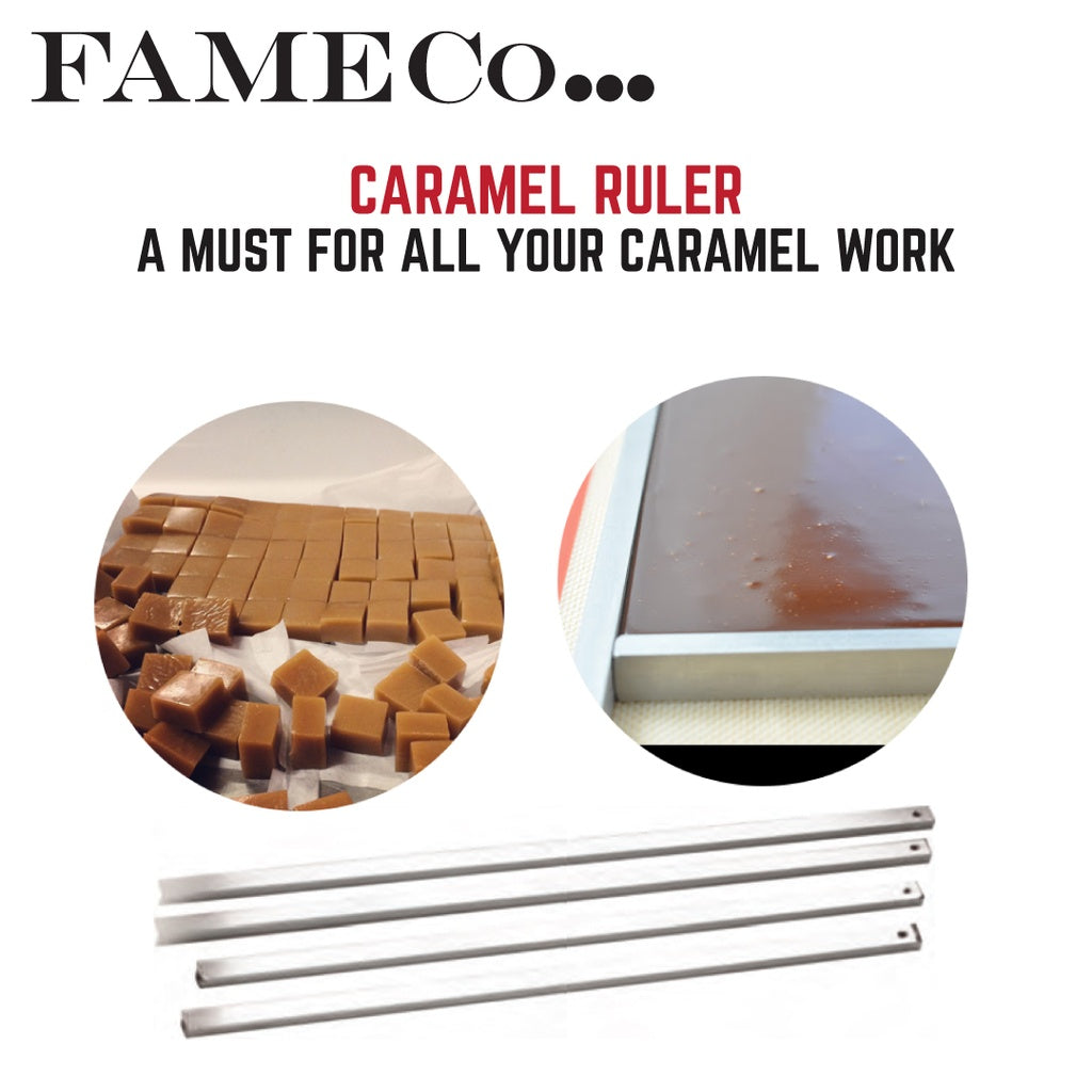 Set of 4 Caramel Rulers 10 x 15mm (2 of 50cm + 2 of 80cm)