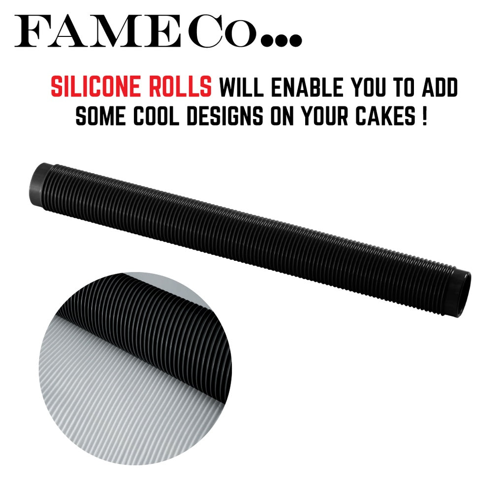 Silicone Rolling Pin 'Strips' design